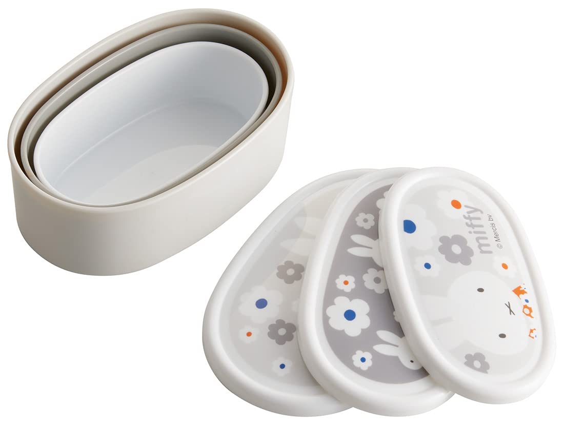 Skater Miffy Monotone Antibacterial Lunch Box Storage Set of 3 Made in Japan- Japan Figure Store - #1 Bring To You The Best Japanese Goods