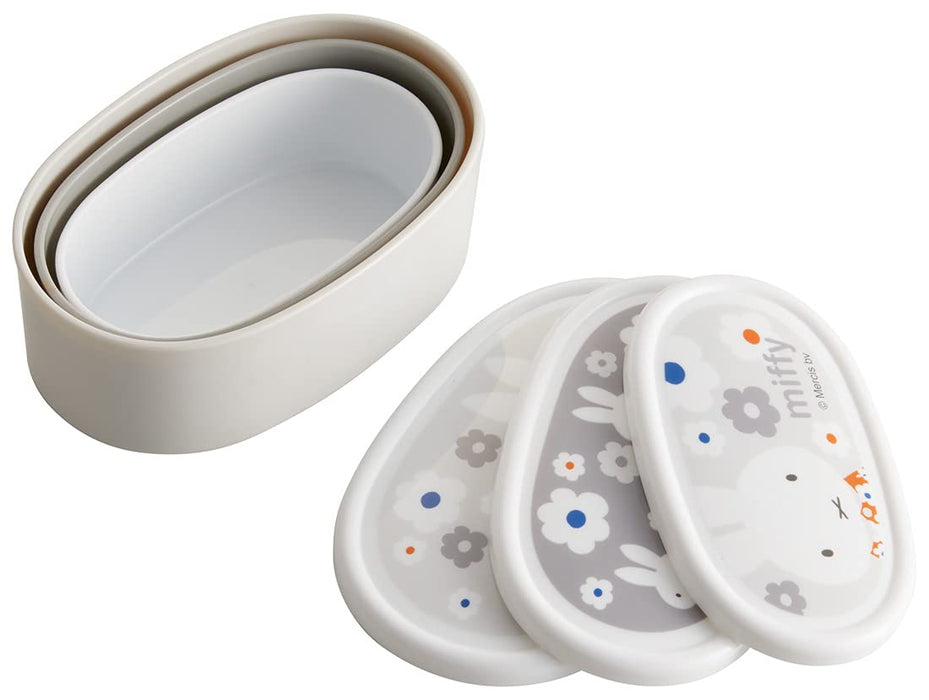 Skater Miffy Monotone Antibacterial Lunch Box Storage Set of 3 Made in Japan- Japan Figure Store - #1 Bring To You The Best Japanese Goods