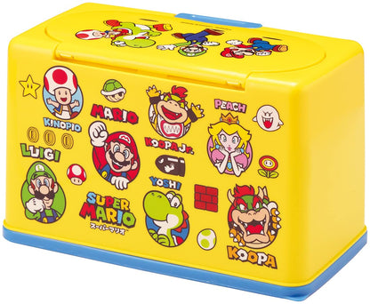 Skater Super Mario Mask Storage - Antibacterial Lift-Up Design Holds 60 Masks- Japan Figure Store - #1 Bring To You The Best Japanese Goods