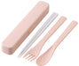 Skater Made In Japan Trio Set: Antibacterial Silent Chopsticks Spoon Fork - Dull Pink- Japan Figure Store - #1 Bring To You The Best Japanese Goods