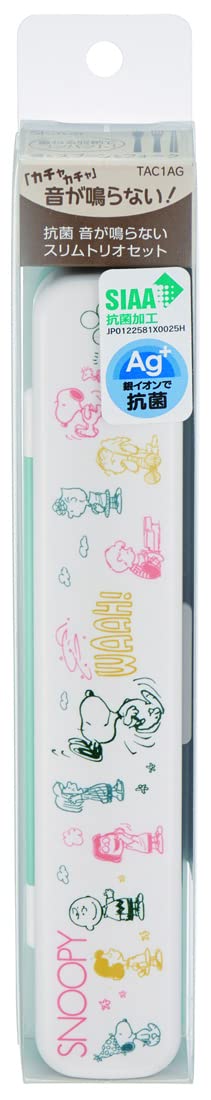 Skater Trio Set Chopsticks Spoon Fork - Snoopy Peanuts Made In Japan - Antibacterial Silent- Japan Figure Store - #1 Bring To You The Best Japanese Goods