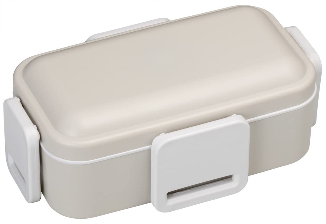 Skater 600Ml 2-Tier Lunch Box with Dome Lid Dull Gray Made in Japan Antibacterial- Japan Figure Store - #1 Bring To You The Best Japanese Goods
