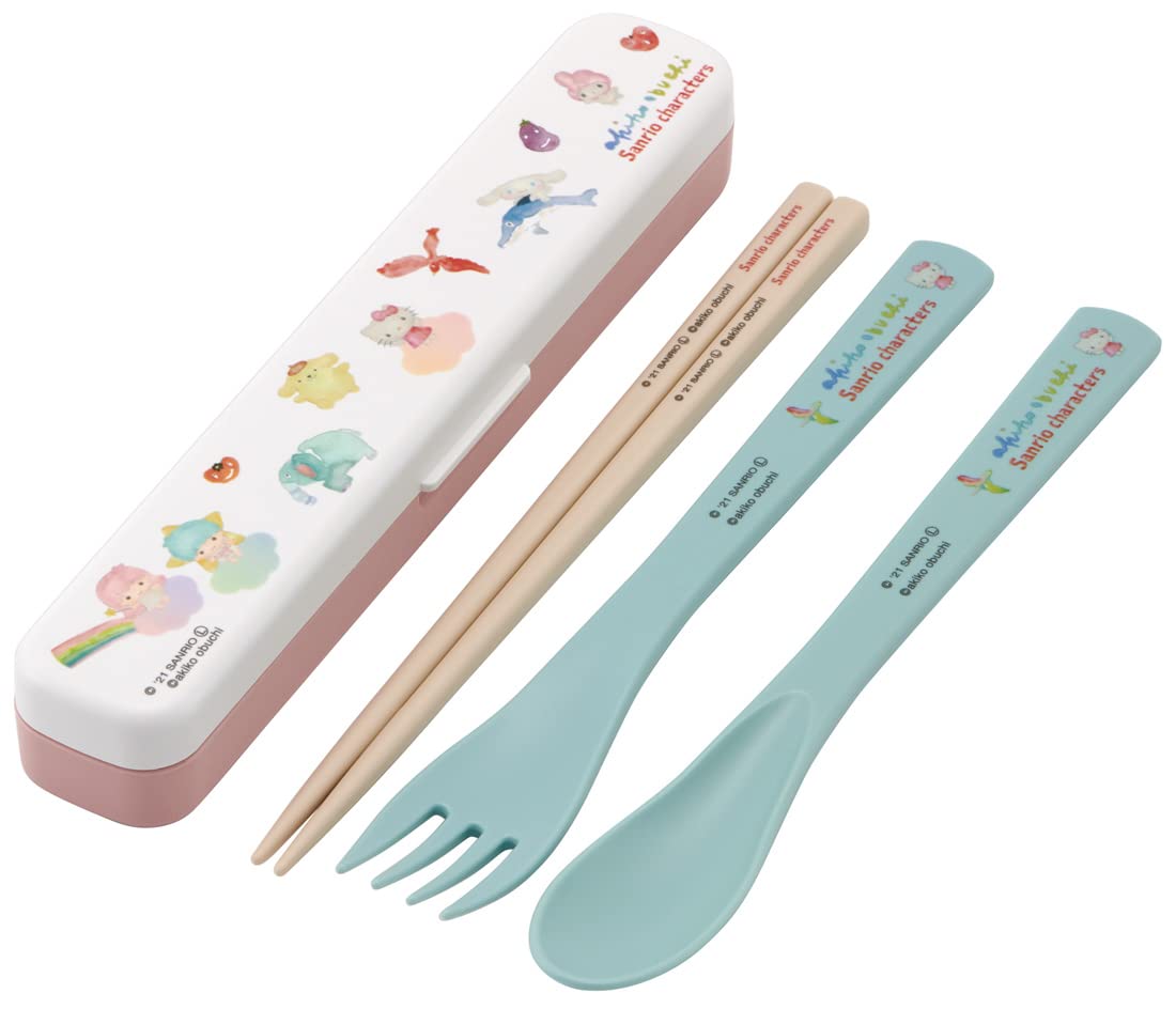 Skater Antibacterial Trio Set - Chopsticks Spoon Fork - Sanrio Characters Made in Japan- Japan Figure Store - #1 Bring To You The Best Japanese Goods