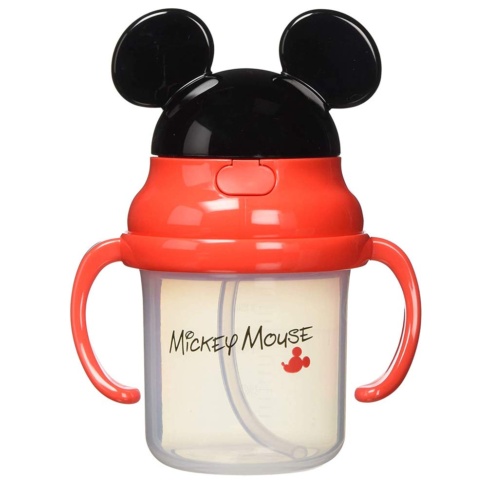 Skater 3D Disney Mickey Mouse Baby Straw Hopper Double-Handled 230Ml Mug Ages 8M+- Japan Figure Store - #1 Bring To You The Best Japanese Goods