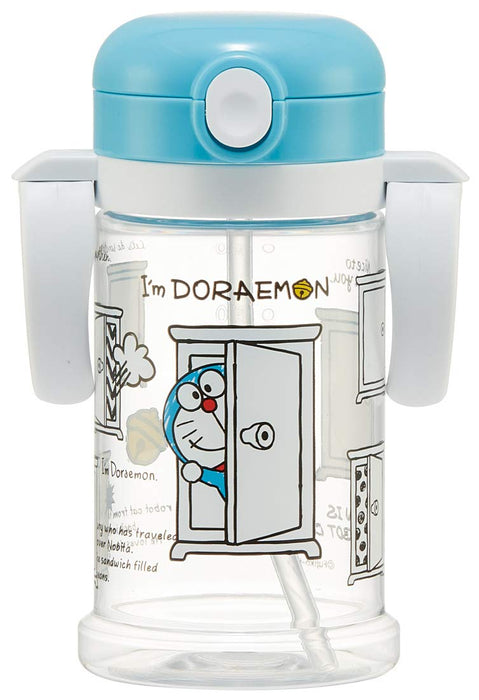 Skater Doraemon Baby Straw Mug 370ml with Foldable Handle and Shoulder Strap for Ages 1+- Japan Figure Store - #1 Bring To You The Best Japanese Goods