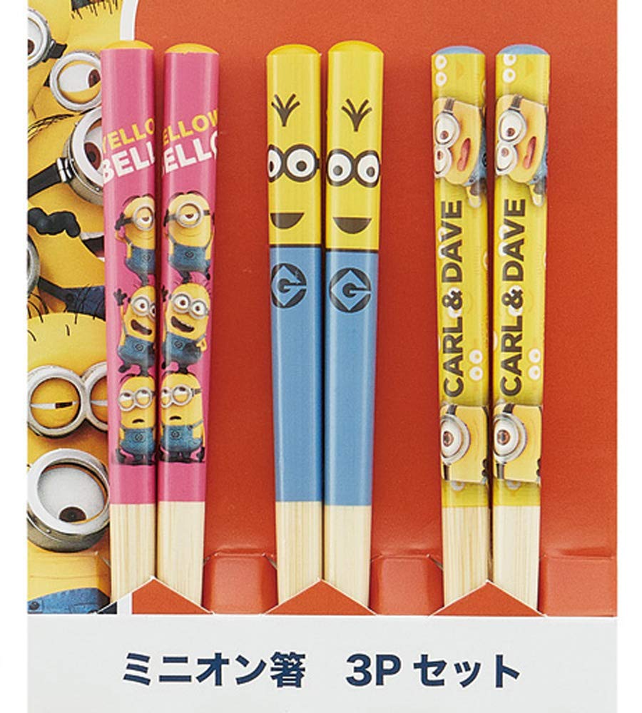 Skater Minion Ant2T-A 3 Set 16.5cm Bamboo Chopsticks- Japan Figure Store - #1 Bring To You The Best Japanese Goods