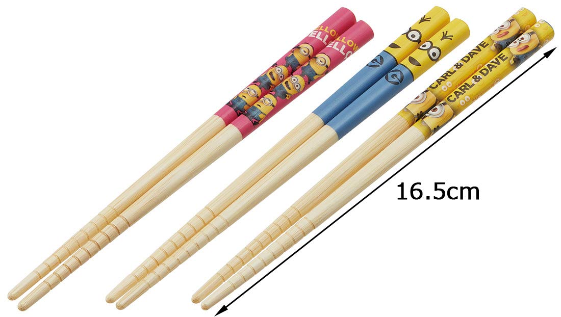 Skater Minion Ant2T-A 3 Set 16.5cm Bamboo Chopsticks- Japan Figure Store - #1 Bring To You The Best Japanese Goods