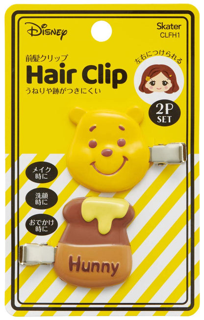 Skater Winnie the Pooh Hair Clips - Disney Themed Bangs Accessories Set of 2- Japan Figure Store - #1 Bring To You The Best Japanese Goods