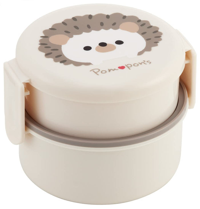 Skater 500ml 2-Tier Round Bento Box Pompon's Mouse Design Antibacterial Made in Japan- Japan Figure Store - #1 Bring To You The Best Japanese Goods