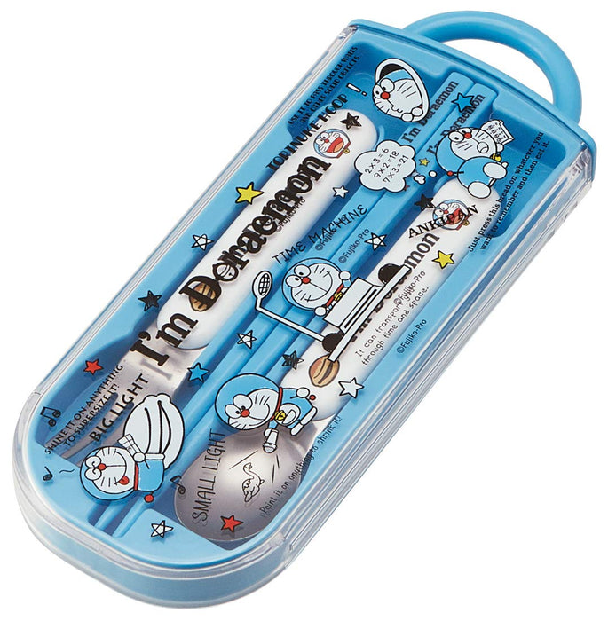 Skater Doraemon Kids Bento Trio Set - Chopsticks Spoon Fork- Japan Figure Store - #1 Bring To You The Best Japanese Goods
