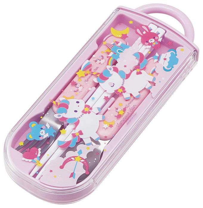 Skater Kids Bento Trio Set - Unicorn Theme Chopsticks Spoon & Fork 16.5cm- Japan Figure Store - #1 Bring To You The Best Japanese Goods