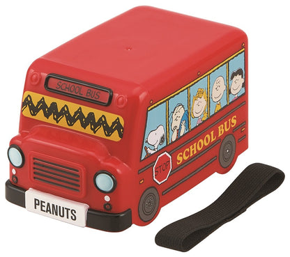 Skater Snoopy Peanuts Bus-Shaped Lunch Box with Secure Belt- Japan Figure Store - #1 Bring To You The Best Japanese Goods
