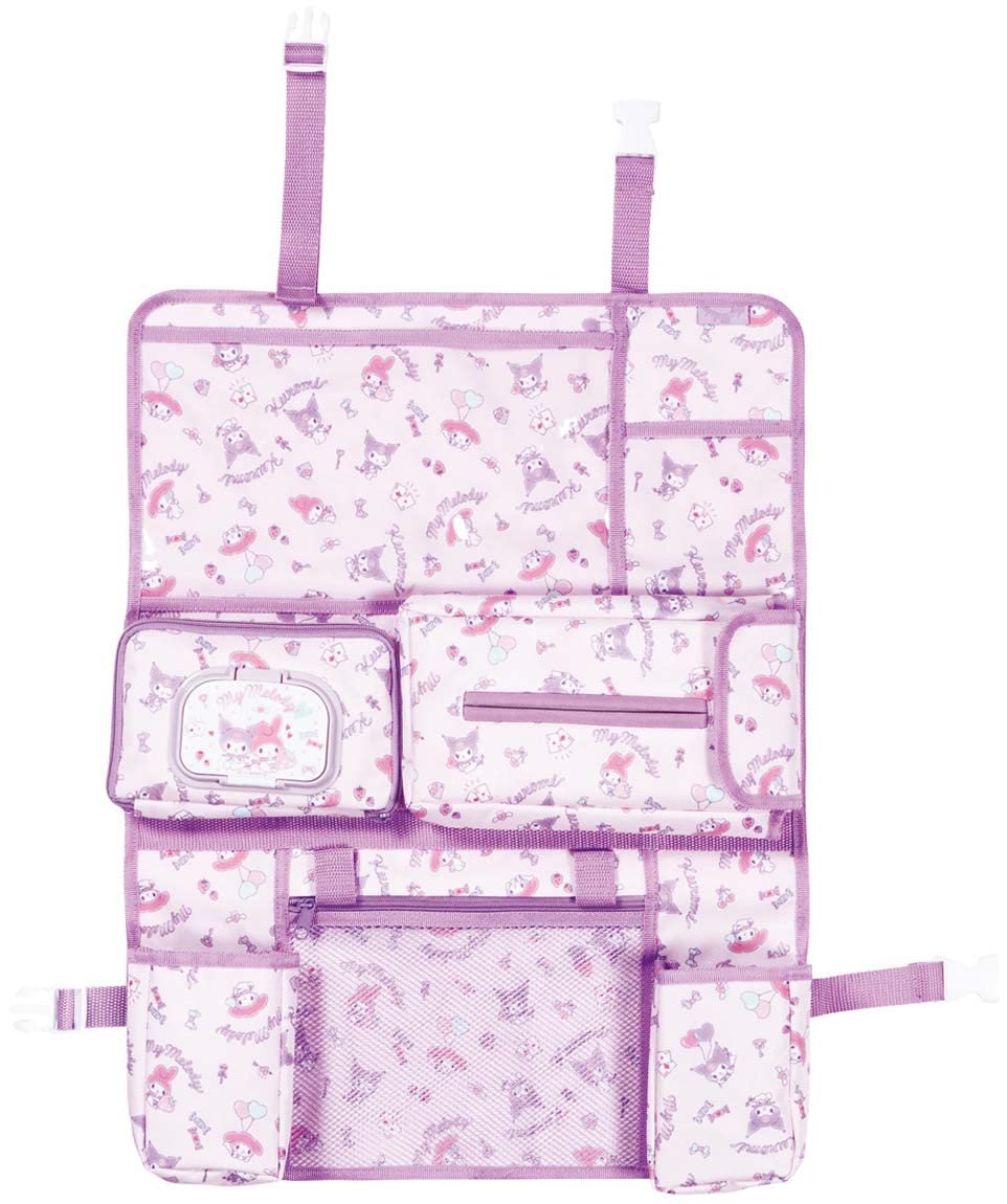 Skater My Melody Kuromi Cute Car Seat Back Pocket CSBP1-A- Japan Figure Store - #1 Bring To You The Best Japanese Goods
