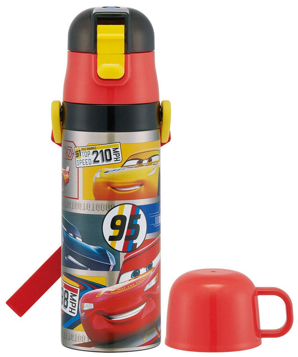 Skater Disney Cars 20 Children's 2-Way Stainless Steel Water Bottle and Cup 430ml - SKDC4- Japan Figure Store - #1 Bring To You The Best Japanese Goods