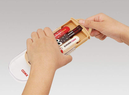 Skater Kids Antibacterial Trio Lunch Set with Burger Conks Chopsticks Spoon & Fork - Made in Japan- Japan Figure Store - #1 Bring To You The Best Japanese Goods