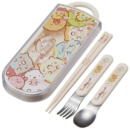 Skater Antibacterial Kids Trio Set - Chopsticks Spoon Fork - Sumikko Gurashi Sweets Shop Design Made in Japan- Japan Figure Store - #1 Bring To You The Best Japanese Goods