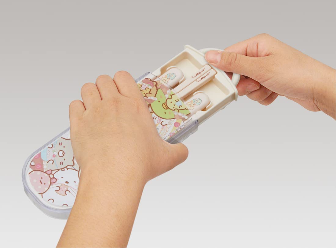 Skater Antibacterial Kids Trio Set - Chopsticks Spoon Fork - Sumikko Gurashi Sweets Shop Design Made in Japan- Japan Figure Store - #1 Bring To You The Best Japanese Goods
