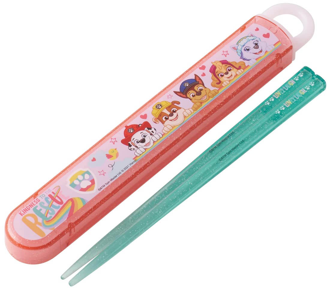 Skater Paw Patrol Rescue Kids Chopsticks & Case Set Antibacterial 16.5cm Made in Japan- Japan Figure Store - #1 Bring To You The Best Japanese Goods