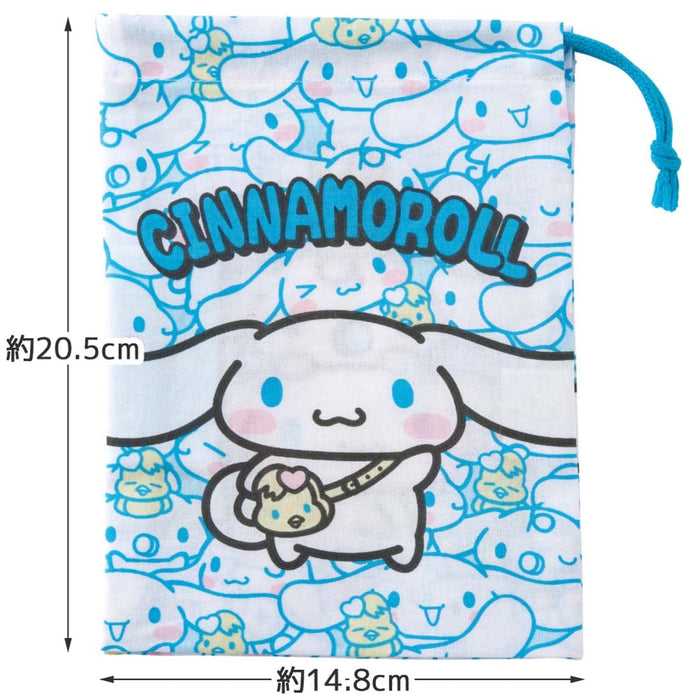 Skater Cinnamoroll Children's Cup Bag 21 x 15 cm Ushirou Shiro Sanrio Japan Made- Japan Figure Store - #1 Bring To You The Best Japanese Goods