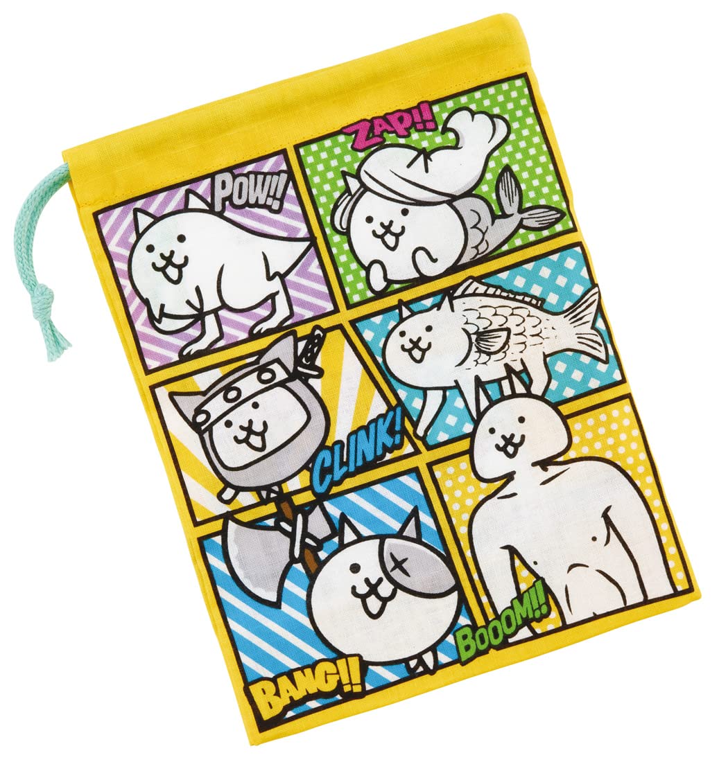 Skater Battle Cats 23 Kids Cup Bag 21x15cm Made in Japan SKU Kb62-A- Japan Figure Store - #1 Bring To You The Best Japanese Goods