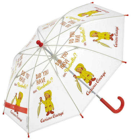 Skater Curious George Children's 40cm Long Vinyl Umbrella UBV2- Japan Figure Store - #1 Bring To You The Best Japanese Goods