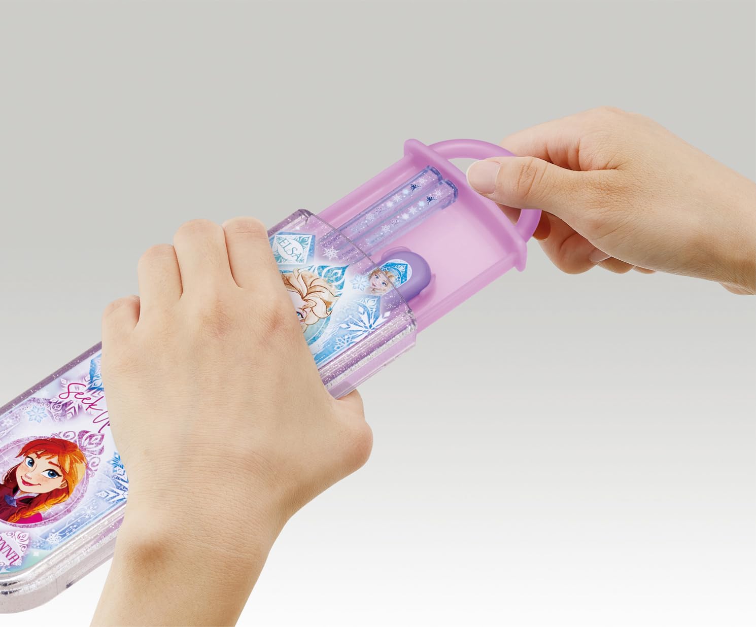 Skater Disney Frozen Kids Lunch Box Set with Chopsticks & Spoon Antibacterial