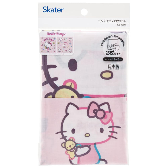 Skater Hello Kitty Children's Lunch Box Cloth and Plush Toy Set Sanrio KB4WN-A 2 Pieces- Japan Figure Store - #1 Bring To You The Best Japanese Goods