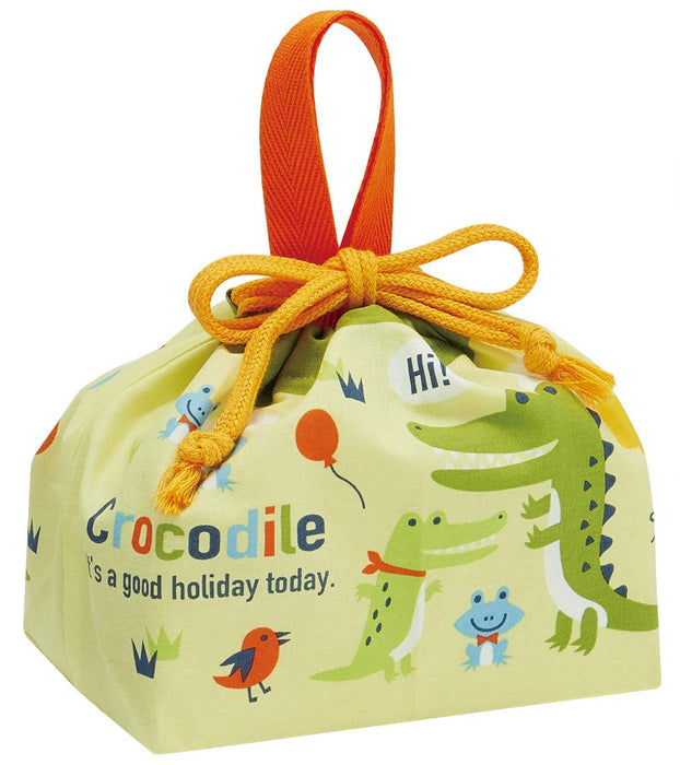 Skater Kids Crocodile Lunch Box and Drawstring Bag for Camping Made in Japan- Japan Figure Store - #1 Bring To You The Best Japanese Goods