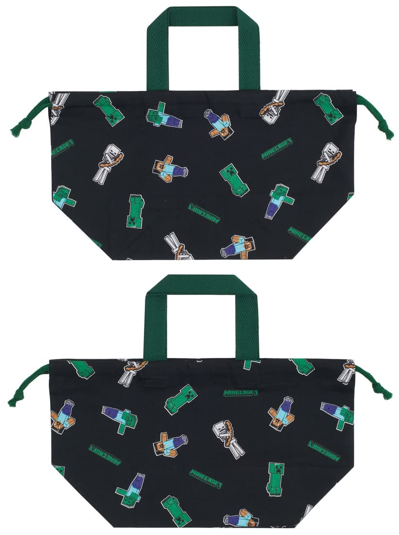Skater Japan-Made Minecraft Kids Lunch Box with Drawstring Bag Kb7-A- Japan Figure Store - #1 Bring To You The Best Japanese Goods