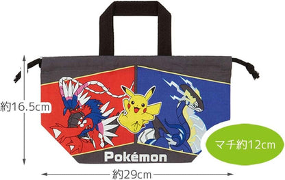 Skater Pokemon 23 N Children's Lunch Box Drawstring Bag Made in Japan- Japan Figure Store - #1 Bring To You The Best Japanese Goods
