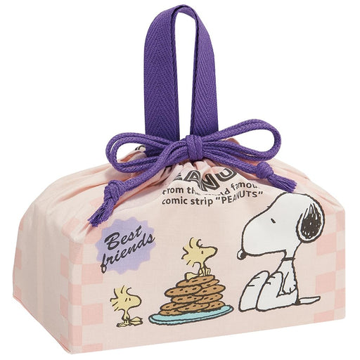 Skater Children's Lunch Box Drawstring Bag Snoopy 80s Cafe Japan Made- Japan Figure Store - #1 Bring To You The Best Japanese Goods