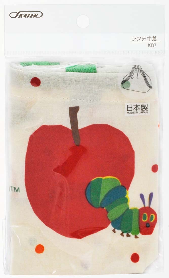 Skater Children's Hungry Caterpillar Lunch Box Drawstring Bag Made in Japan Kb7-A- Japan Figure Store - #1 Bring To You The Best Japanese Goods