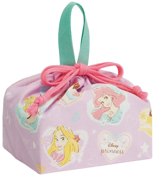 Skater Disney Princess Lunch Box Bag 22 Inch Girl's Japan-Made Drawstring with Gusset- Japan Figure Store - #1 Bring To You The Best Japanese Goods