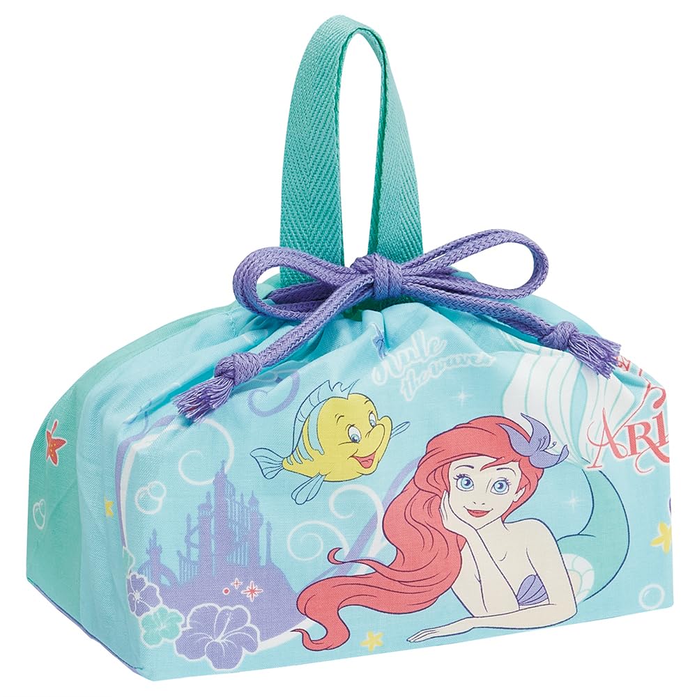 Skater Disney Ariel Kids Lunch Box Bag with Gusset - Made in Japan- Japan Figure Store - #1 Bring To You The Best Japanese Goods