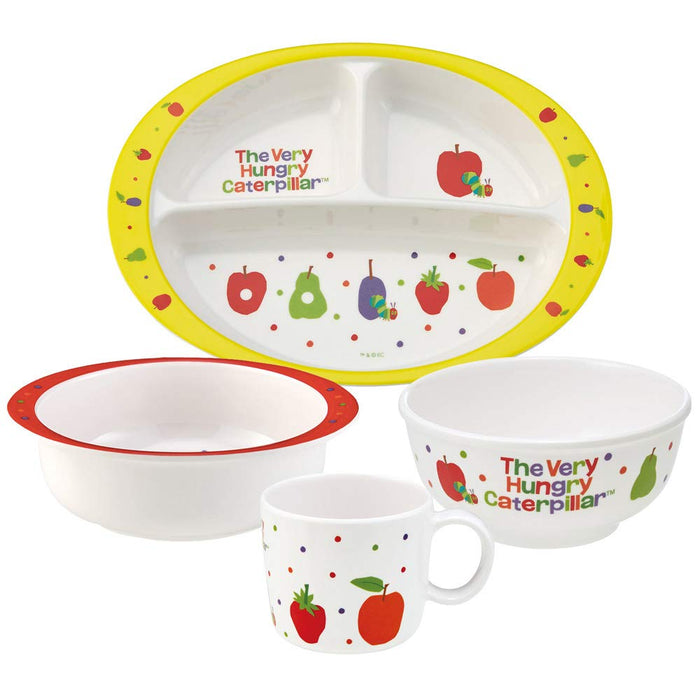 Skater Kids 750ml Melamine Lunch Plate - Very Hungry Caterpillar Fruit Design- Japan Figure Store - #1 Bring To You The Best Japanese Goods