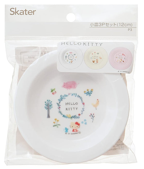 Skater Hello Kitty Children's Plate Set of 3 12cm - Sanrio Made in Japan- Japan Figure Store - #1 Bring To You The Best Japanese Goods