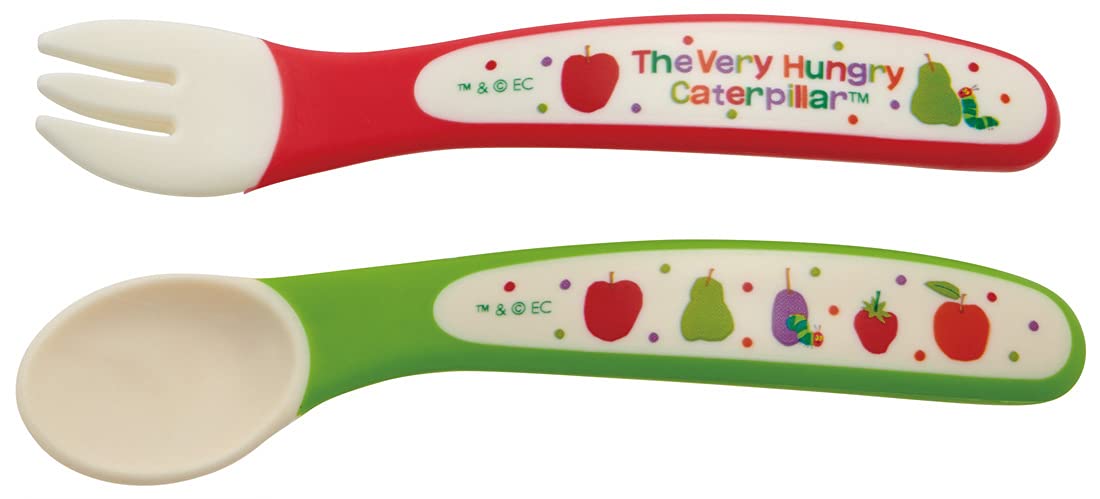Skater Kids 12cm Fruit Spoon and Fork Set - Very Hungry Caterpillar SFB2-A- Japan Figure Store - #1 Bring To You The Best Japanese Goods