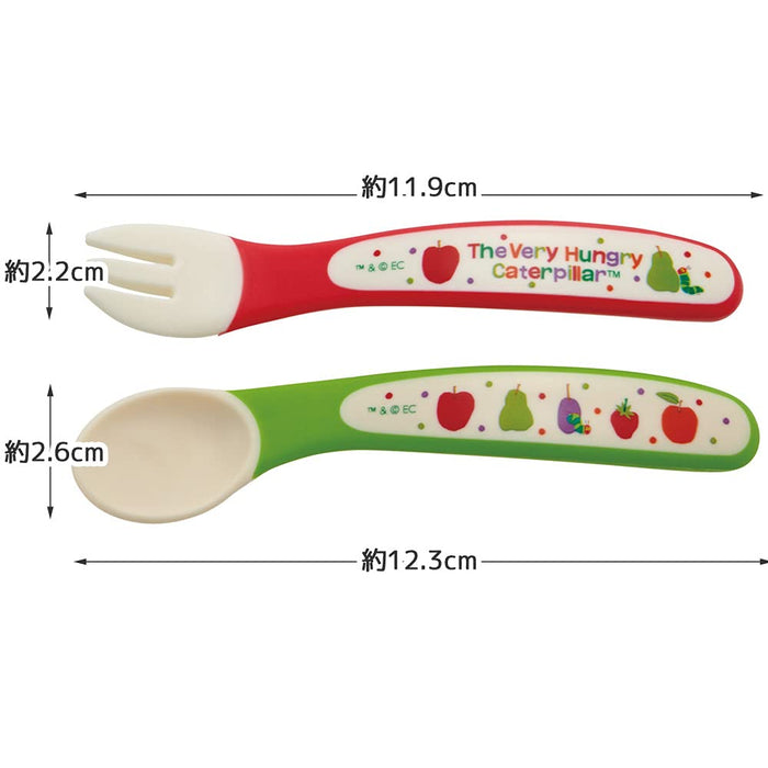 Skater Kids 12cm Fruit Spoon and Fork Set - Very Hungry Caterpillar SFB2-A- Japan Figure Store - #1 Bring To You The Best Japanese Goods