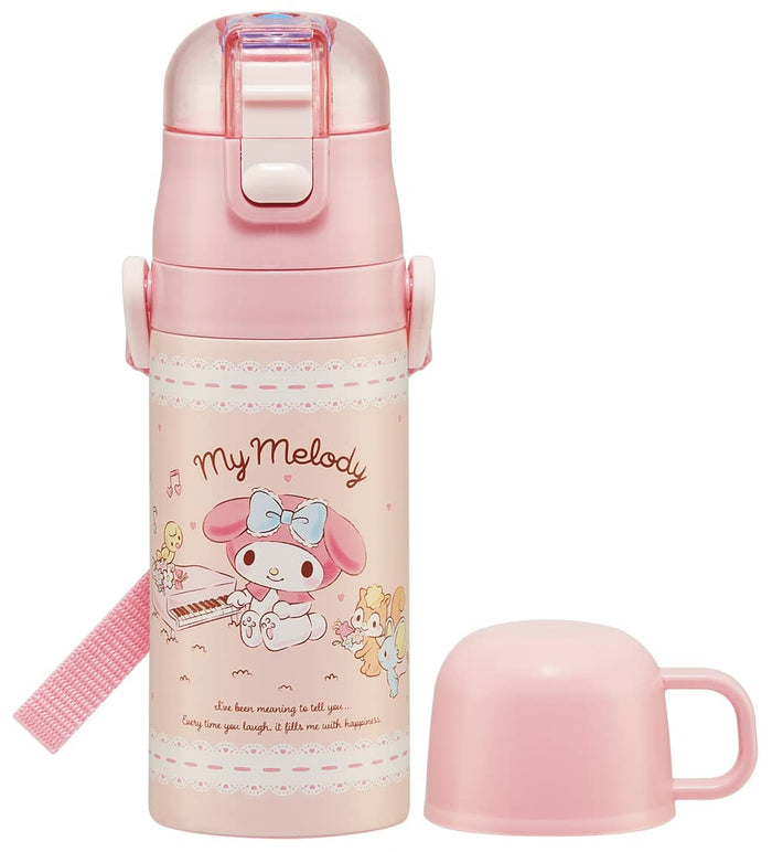 Skater My Melody 420ml Stainless Steel Water Bottle for Girls - Lightweight Thermal Insulated- Japan Figure Store - #1 Bring To You The Best Japanese Goods