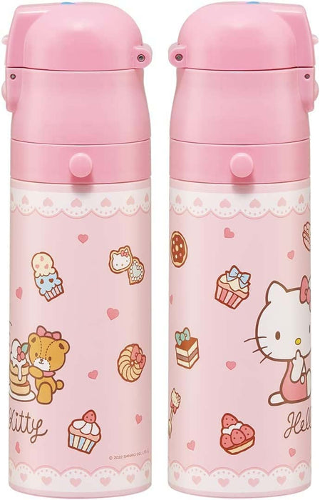Skater Hello Kitty Thermal Water Bottle - Child-Friendly Two-Way Lightweight 470ml/430ml Kids Stainless Steel Sports Bottle- Japan Figure Store - #1 Bring To You The Best Japanese Goods