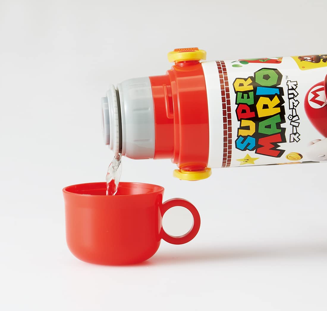 Skater Super Mario 23 Kids Stainless Steel Water Bottle Lightweight 580ml Sports Hydration Child-Friendly- Japan Figure Store - #1 Bring To You The Best Japanese Goods