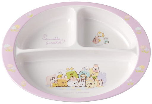 Skater Kids Melamine Lunch Plate 750ml Sumikko Gurashi Rabbit Garden Design- Japan Figure Store - #1 Bring To You The Best Japanese Goods