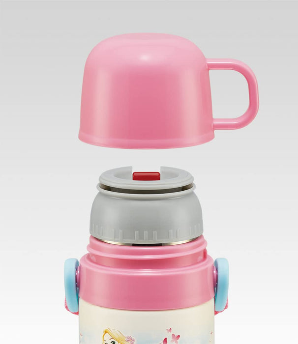 Skater Disney Princess Cinderella Kids Water Bottle 430ml Cup 470ml Direct Drink Lightweight Stainless Steel with Drawstring for Kindergarten Girls- Japan Figure Store - #1 Bring To You The Best Japanese Goods