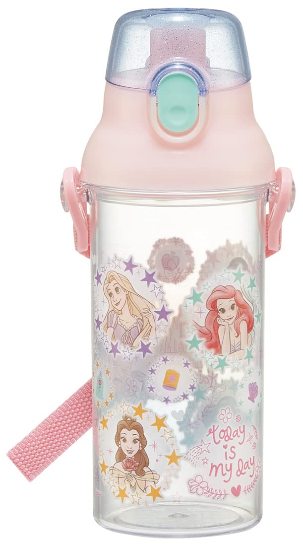 Skater Disney Princess Clear Water Bottle - 480Ml for Girls - Made in Japan- Japan Figure Store - #1 Bring To You The Best Japanese Goods