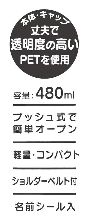 Skater Disney Princess 480ml Clear Water Bottle with Straw for Girls PDSH5- Japan Figure Store - #1 Bring To You The Best Japanese Goods