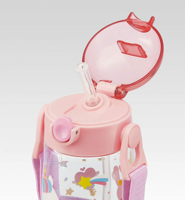 Skater Unicorn 480ml Clear Water Bottle for Girls with Straw PDSH5- Japan Figure Store - #1 Bring To You The Best Japanese Goods