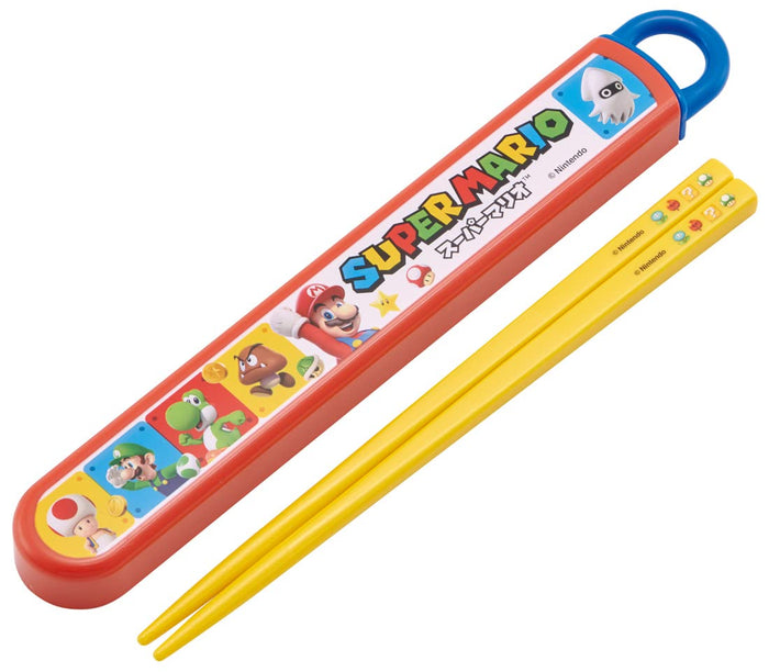 Skater Super Mario Kid's Antibacterial Chopstick Set 165cm Made in Japan- Japan Figure Store - #1 Bring To You The Best Japanese Goods