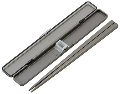 Skater Adult Chopsticks - 21Cm Charcoal Gray Antibacterial Case Set ABC45AG-A Men's Skater- Japan Figure Store - #1 Bring To You The Best Japanese Goods