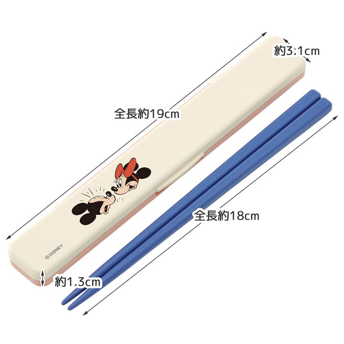 Skater Disney Mickey Modern Comic 18cm Chopsticks & Case Set Antibacterial Made in Japan- Japan Figure Store - #1 Bring To You The Best Japanese Goods
