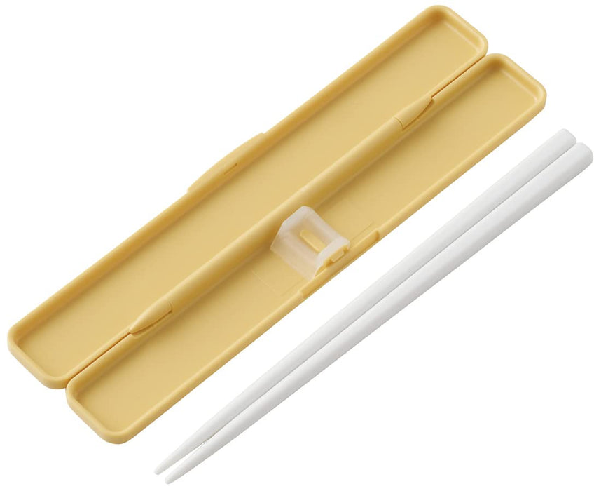 Skater 18cm Antibacterial Chopsticks and Case Set Dull Yellow Made in Japan- Japan Figure Store - #1 Bring To You The Best Japanese Goods